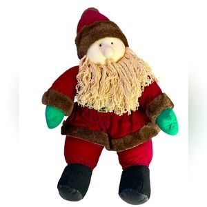 Santa Clause Stuffed Animal Plush Holiday Decor Sitting 16” Soft Cuddly Gift Toy